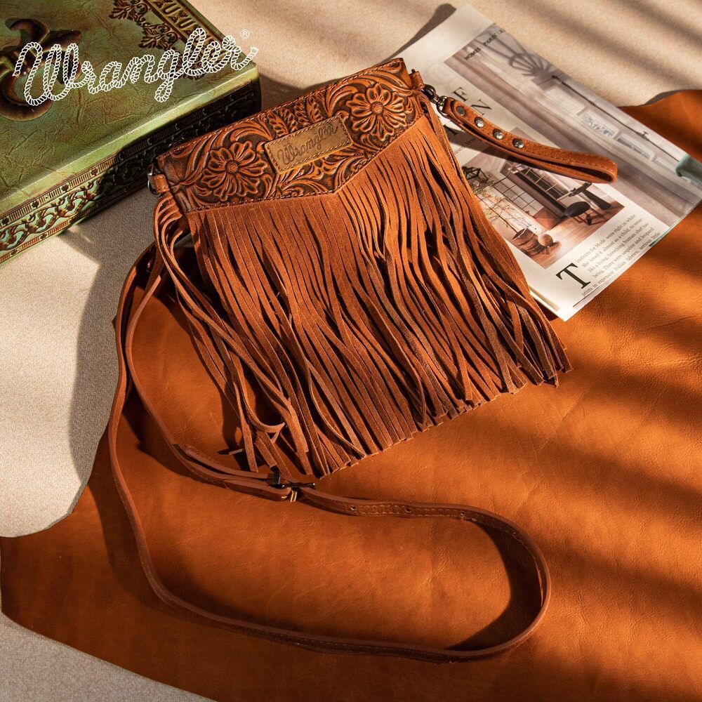 2514 Wrangler Clutch Wristlet Fringe Purse Western Crossbody Bags - Picture 2 of 7
